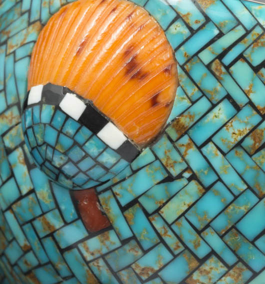 Turquoise Mosaic Orange Shell