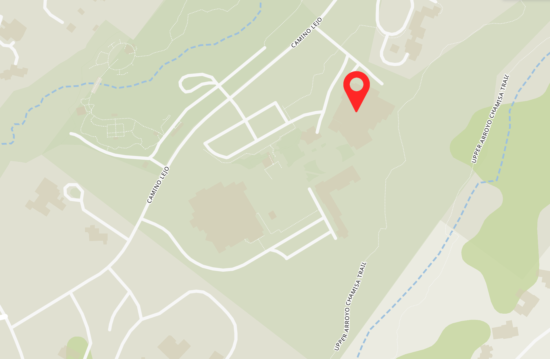 A simplified map of the museum's location on Museum Hill